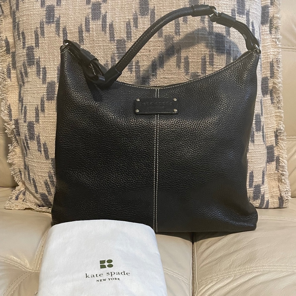 Kate Spade Black Pebbled Should Bag